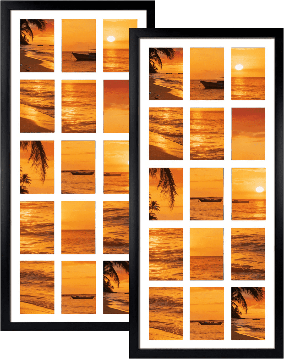 15 Opening 4x6 Collage Picture Frames Set of 2 for Wall Mounted