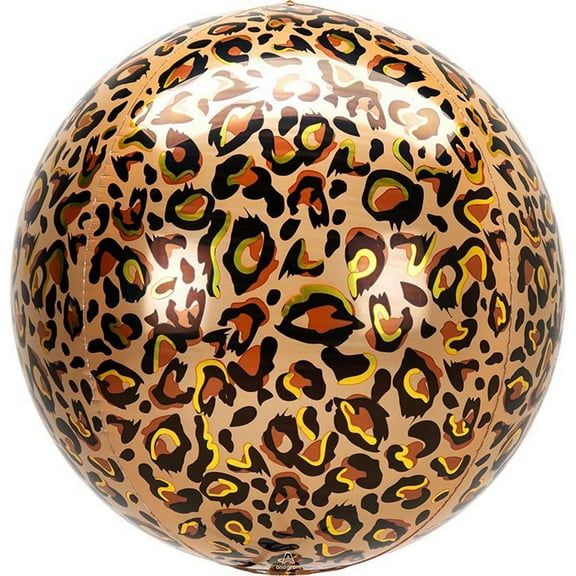 15" Orbz Leopard Animal Foil Balloon