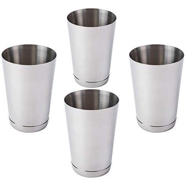 15Ounce Cocktail Mixing Shaker Tin Silver Glitter, Stainless Steel