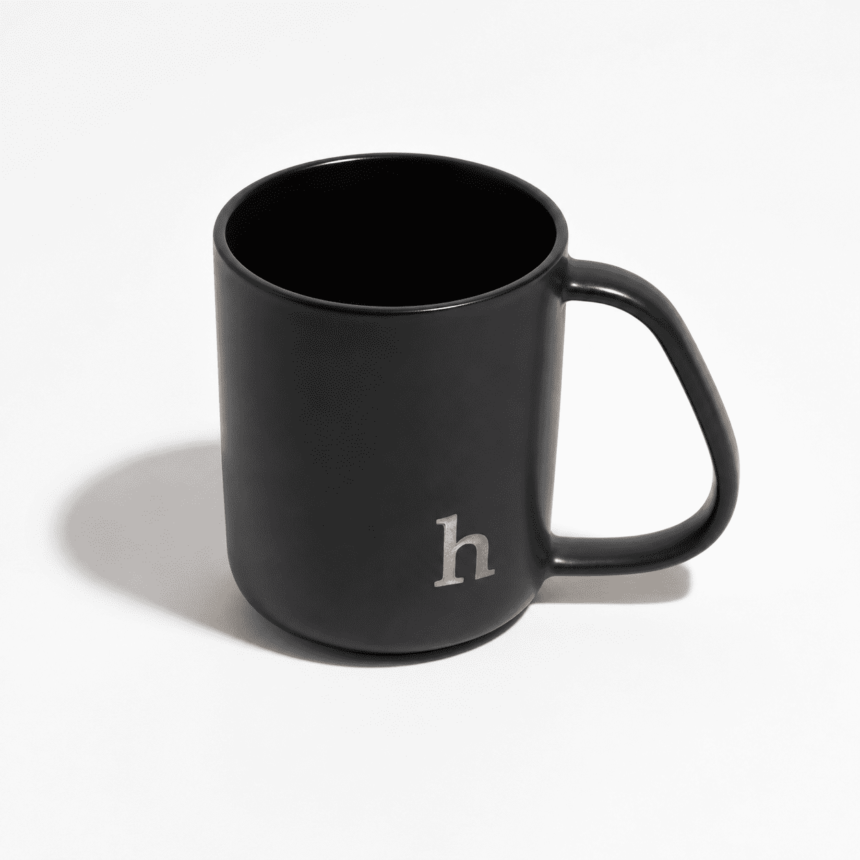 15 Oz Black-h Ceramic Personalized Coffee Mug with Initialwave ...