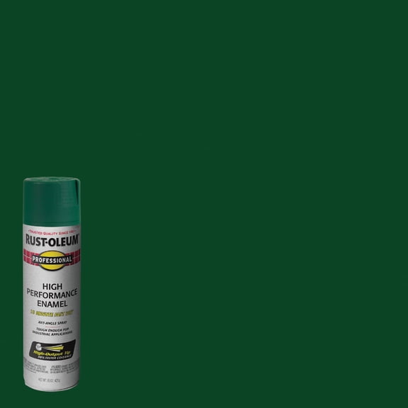 Rust-Oleum 15 Oz Dark Green Professional High Performance Enamel Spray 7538-838 [Set of 6]  Residential Use, Standard Application