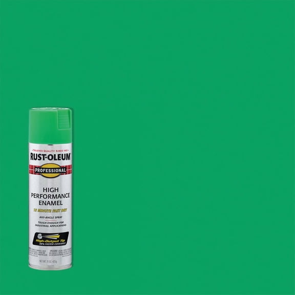 Rust-Oleum 15 Oz Safety Green Professional High Performance Enamel Spray 7533-838 [Set of 6]  Residential Use, Standard Application