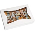 thumbnail image 1 of 15-PACK White Pastry Bakery Box 12x8x3inch,Large Donuts,Muffins,Cookies Boxes with PVC Window - Auto-Pop up Nature Paper Box Container,Pack of 15 (White, 15), 1 of 4