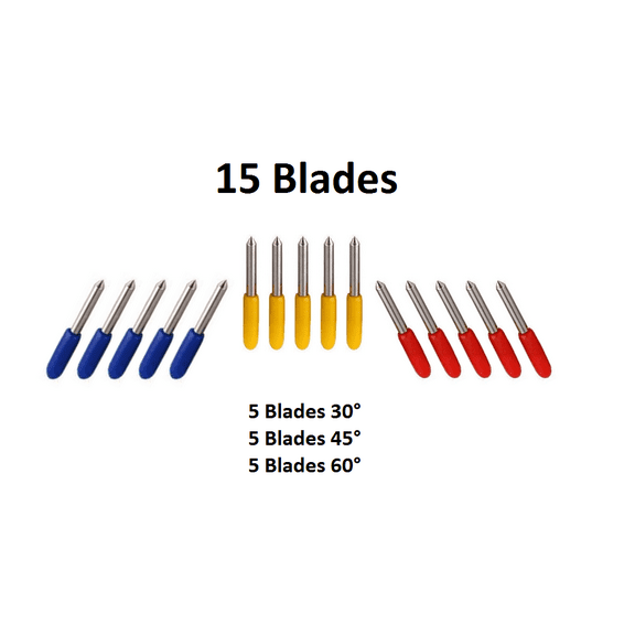 15 PC 30 45 60 Degree For Roland GCC Cutting Plotter Knife Blades Cutter Blade