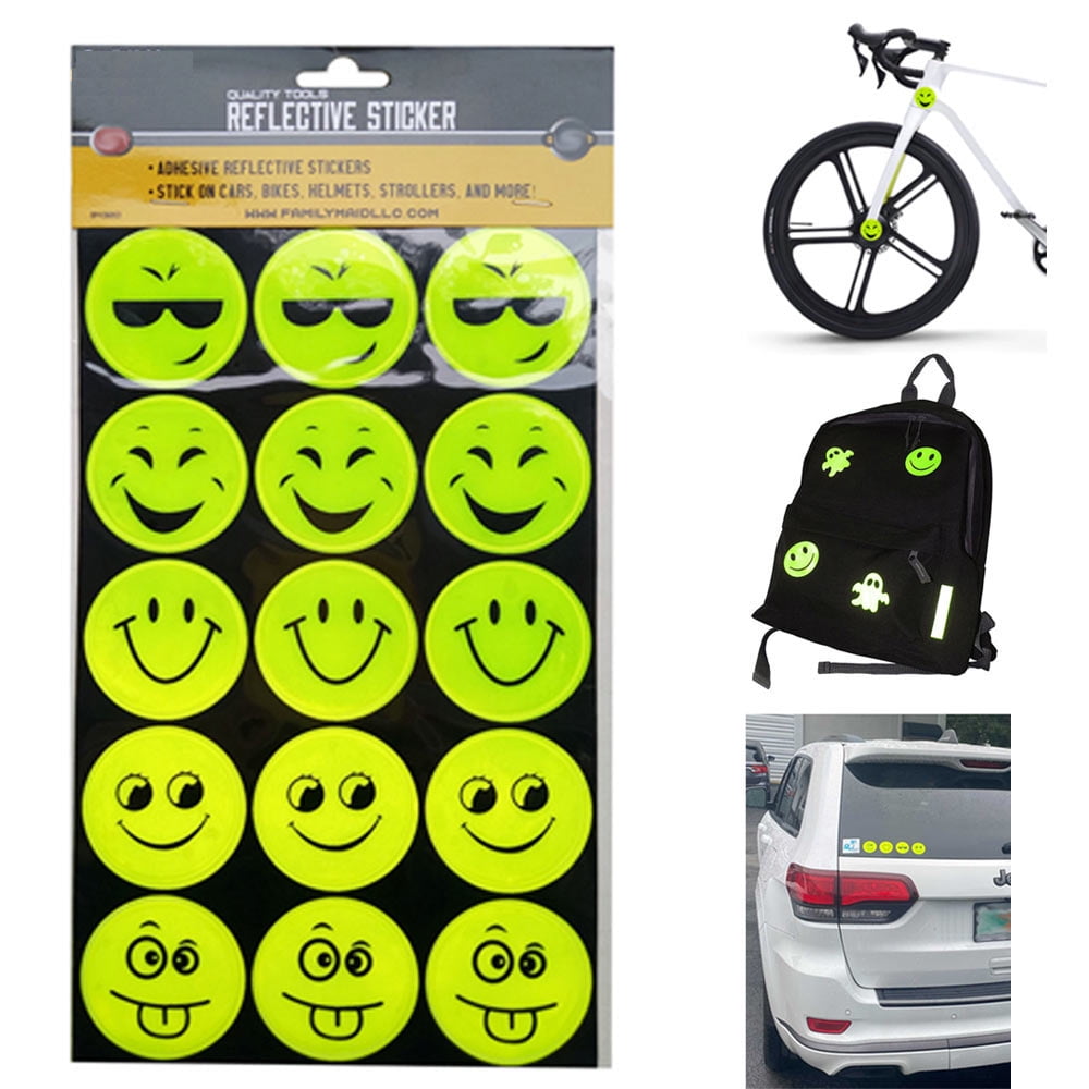 Reflective Sticker Packs for Bikes, Motorcycles, and Strollers