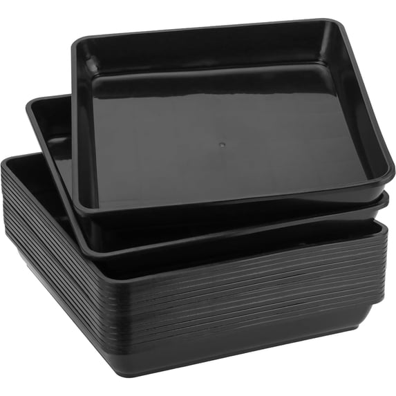 15 PCS 9 x 9 Inch Square Plastic Plant Saucers, Drip Trays for Indoor ...