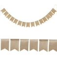 thumbnail image 1 of 15 PCS Burlap Banner Adjustable Swallowtail Flags DIY Banners For Wedding And Birthday 5 X 7 Inch/ Linen Swallowtail Flag Birthday Party Banner DIY Set, 1 of 5