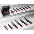 thumbnail image 1 of 15 PCS Kitchen Knife Set with Built-in Sharpener Block - Stainless Steel, Dishwasher Safe, Red, 1 of 7