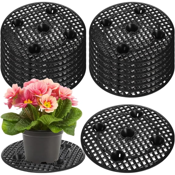 15 PCS Plant Level Pot Elevator, 12 inch Plastic Potted Plant Stands, Large Patio Planter Riser Holder, Deck Floor Protector to Prevent Rot Damage, Plant Trivet for Indoor Outdoor Garden