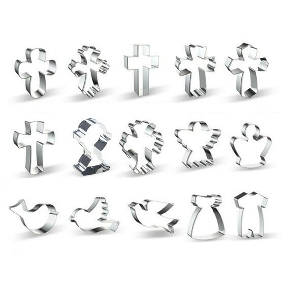 15 PCS Religious Theme Cookie Cutters Crucifix Shapes Christian Cookie Cutters Biscuit Cutters Clay Cutters Fondant Gad
