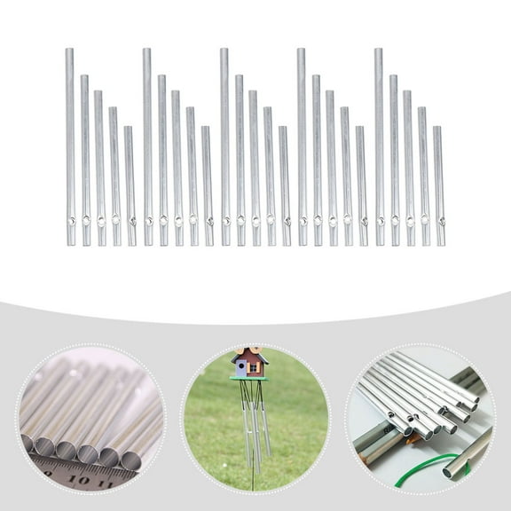 15-Piece Wind Chime Replacement Tubes Set for Outdoor Use with Deep Tone Chiming Sounds, Kid-Friendly Materials