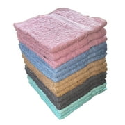 Washcloths 15 Pack, 100% Cotton Washcloths Extra Soft, Highly Absorbent Wash Cloths - Machine Washable Size 12 X 12 inch, Assorted Colors.