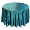 thumbnail image 1 of 15 Pack 132" Inch round Satin Tablecloth 21 COLORS Table Cover Wedding Banquet", (Color: teal), 1 of 1
