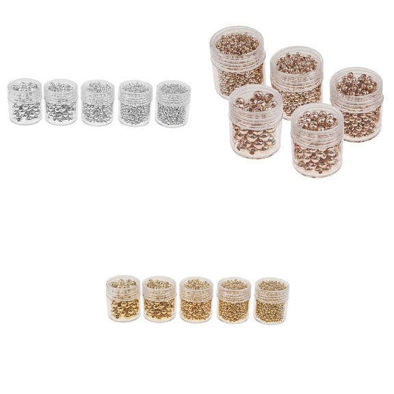 15 Pack 2mm-5mm Mixed Spacer Loose Beads DIY Jewelry Making Findings Crafts