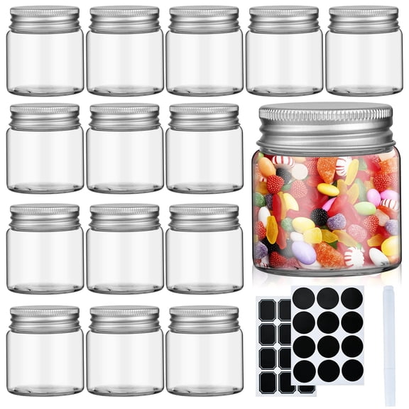 15 Pack 2oz Mini Glass Mason Jars with Lids for DIY Crafts Spices Jams Jelly