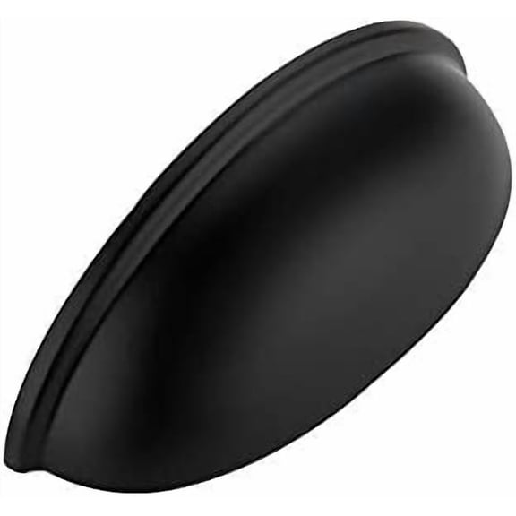 15 Pack 3" Drawer Pulls Matte Black Cabinet Pulls Kitchen Cabinet Handles Drawer Handles Cabinet Knobs Kitchen Hardware Half Moon Cup pulls Black 3 inch Hole Center
