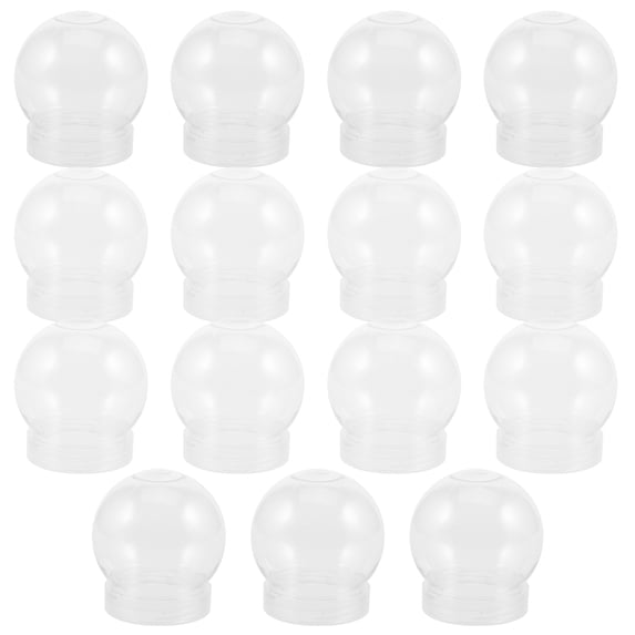 15 Pack 3 inch Snow Globes DIY Snow Globes Clear Plastic Water Globe with Screw Off Cap Water Globe Jar for DIY Crafts Christmas Valentine Home Decoration Snow Globe Clear Fillable Jar Keeps