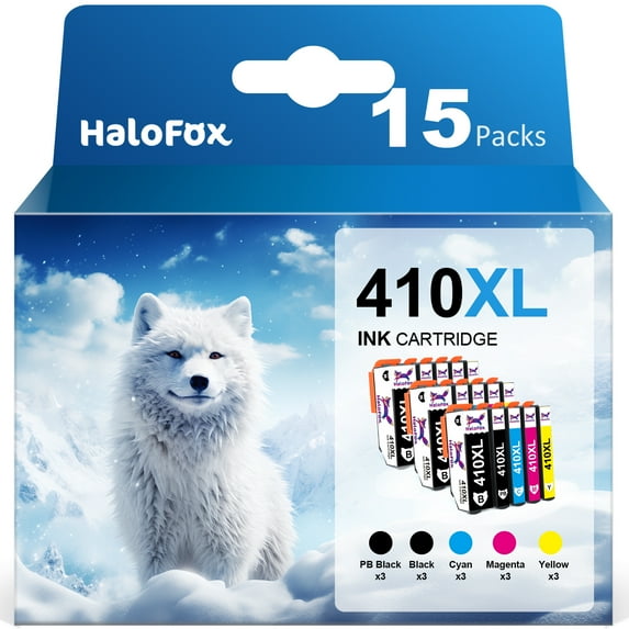 High Yield Epson 410 410xl Ink Cartridge Compatible Replacement Black and Color 15 Pack