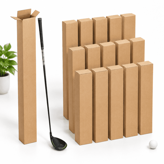 15 Pack 4x4x48 Inch Tall Corrugated Shipping Boxes for Long Items