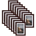 thumbnail image 1 of 15 Pack 4x6 Picture Frame with Mat, 5x7 Picture Frame without Mat, Red Mahogany MDF Frame, 1 of 7