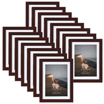 15 Pack 5x7 Picture Frame Set for 6x8 Picture without Mat or 5x7 Photo for Wall or Tabletop Display