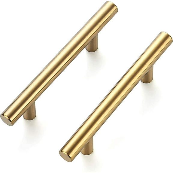 15 Pack 6 inch Cabinet Pulls Brushed Brass Stainless Steel Kitchen Drawer Pulls Cupboard Handles Cabinet Handles 3.75 Hole Center