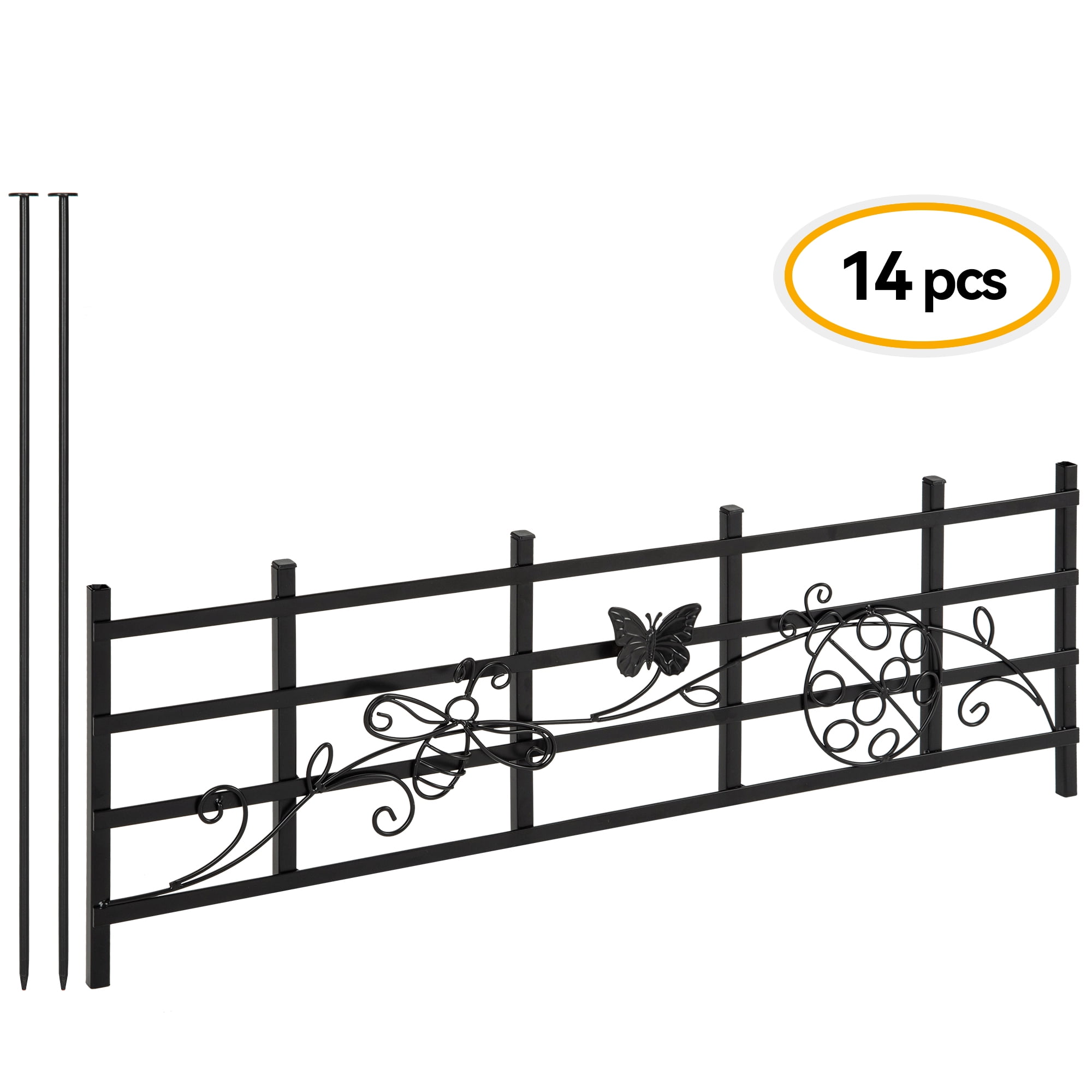 15 Pack Animal Barrier Fence, 8in(H)X 24 in(L) Decorative Garden Fence