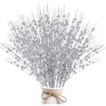 thumbnail image 1 of 15 Pack Artificial Glitter Berry Stem Ornaments 15.7 Inches Fake Christmas Picks Decorative Glitter Sticks for Christmas Tree DIY Wreath Crafts Gift Fireplace Holiday Home Decor (White), 1 of 5
