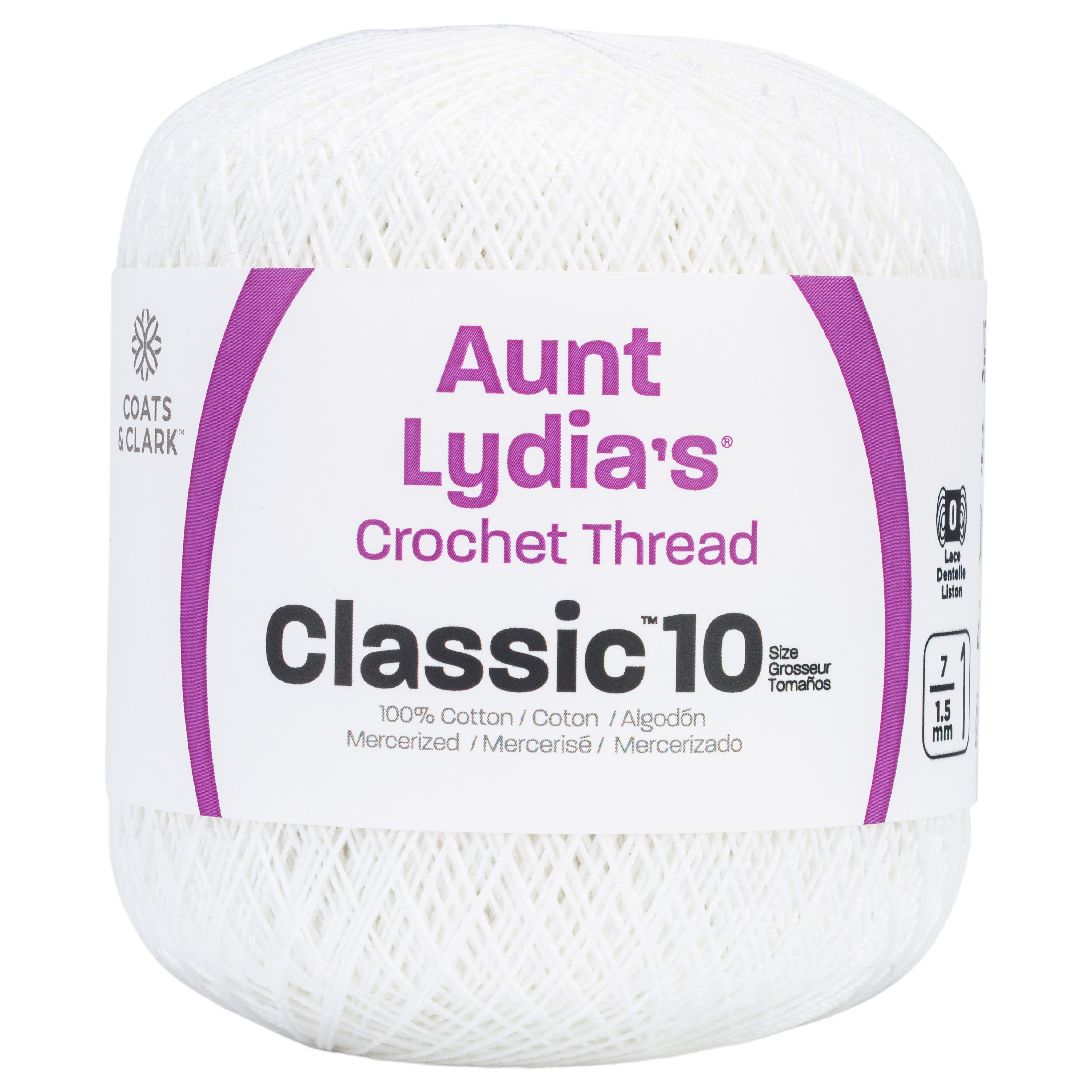 Aunt Lydia's Classic Cotton Crochet Thread, 15 Pack