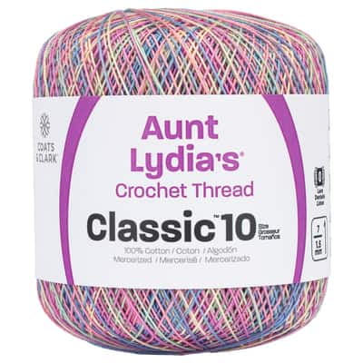 Aunt Lydia's Classic Cotton Crochet Thread, 15 Pack