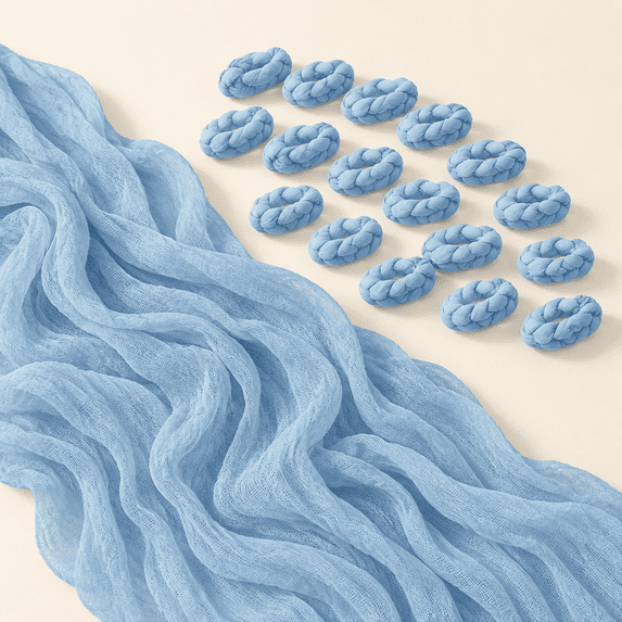 Rustic Modern Table Runner 15 Pack Blue Cheesecloth Table Runner 17 X 108 Inch Cheese Cloth ...