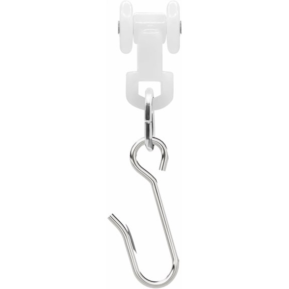 15 Pack Ceiling Curtain Track Roller Hooks-Room Divider, Durable Stainless Steel Hooks with Dual Wheel,RV Divider