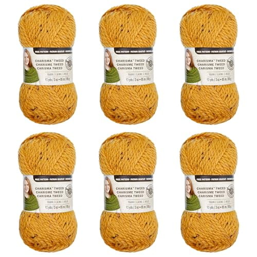 Loops & Threads Charisma Tweed Yarn, 6 Pack