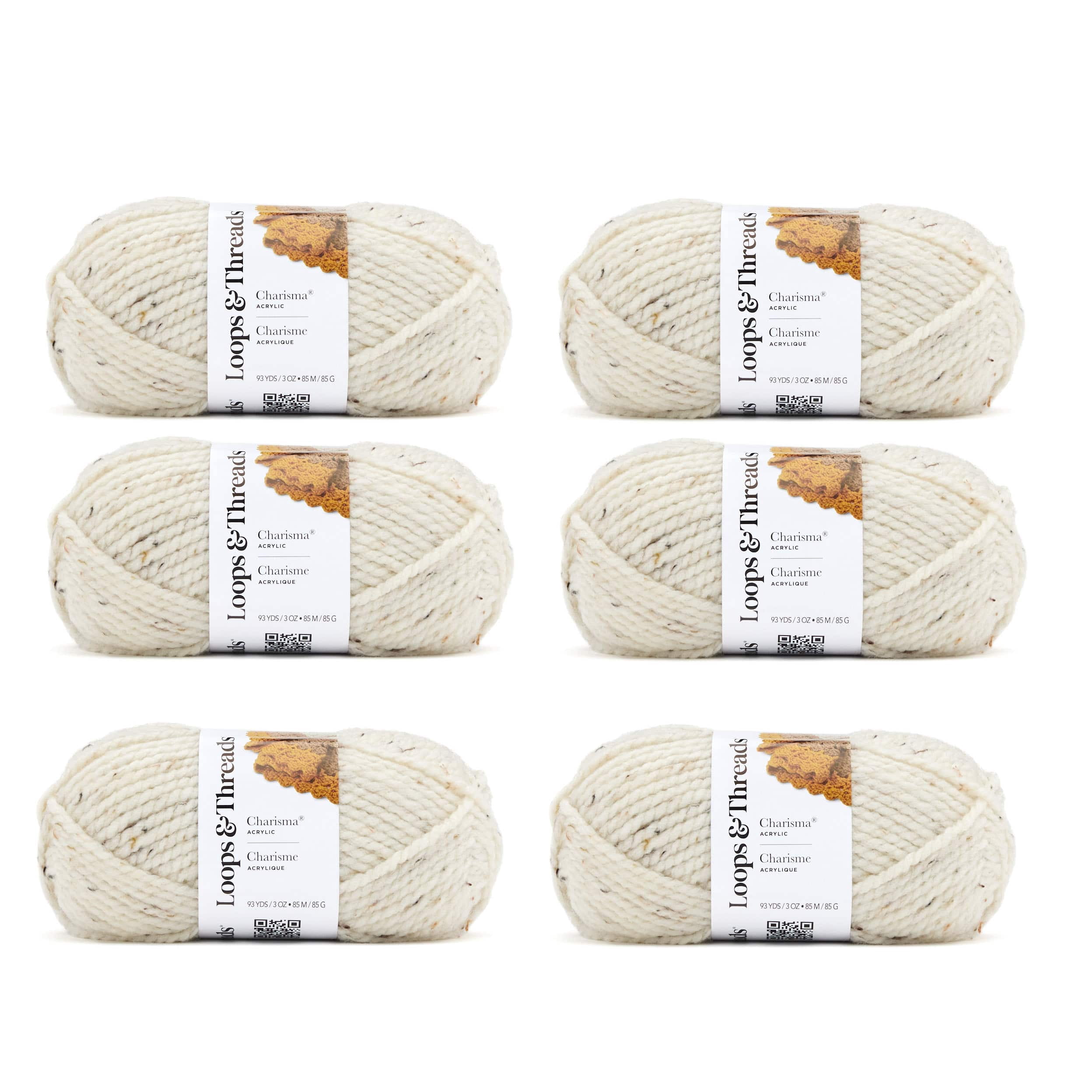 Loops & Threads Charisma Tweed Yarn, 6 Pack
