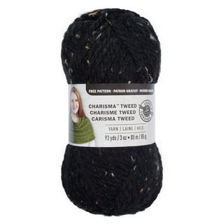 Soft Classic Solid Yarn by Loops & Threads - Solid Color Yarn for Knitting,  Crochet, Weaving, Arts & Crafts - Black, Bulk 12 Pack