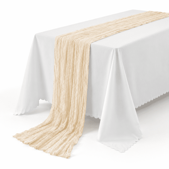 Rustic Modern Table Runner 15 Pack Cheesecloth Table Runner 9ft Rustic Sheer Runners 17x108 Inch ...