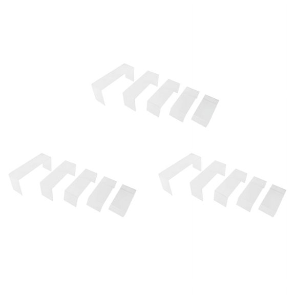 15 Pack Clear Acrylic Display Risers, 5 Sizes Acrylic Jewelry Display Riser Shelf Showcase Fixtures for Cake, Display