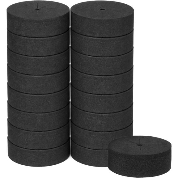 15 Pack Cloning Collars Inserts, Hydroponics Systems Sponge DIY Cloner & Clone Machines Garden Plant Clonin G Accessories Fits 2 Inch Net Cups (Black)