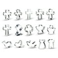 thumbnail image 1 of 15 Pack Cookie Cutters Cookie Molds Biscuit Cutter Biscuit Moulds Religious Style Stainless Steel for Kitchen Baking Use, 1 of 4