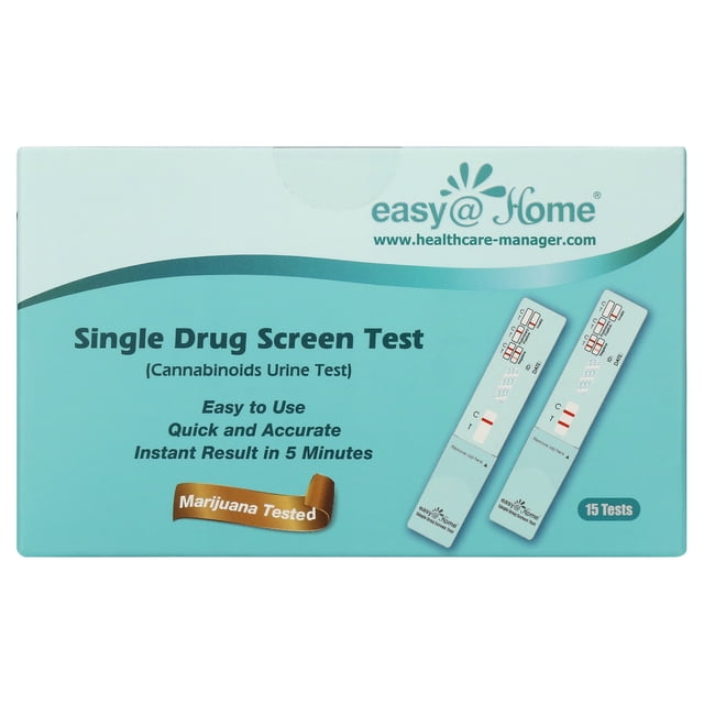 (15 Pack) EasyHome Single Marijuana (THC) Drug Screen Test EDTH114