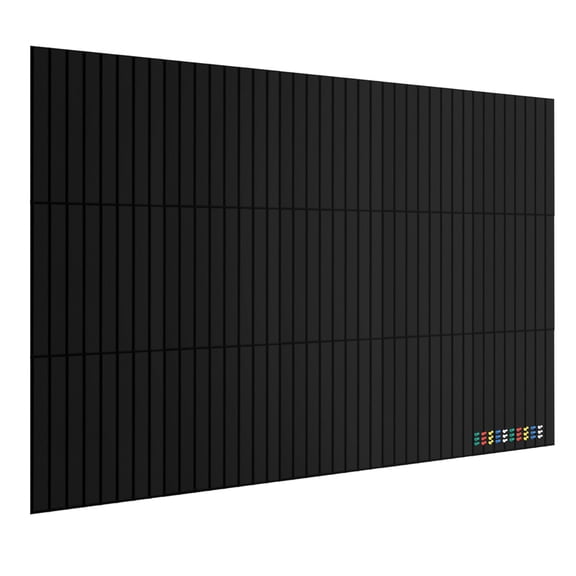 15 Pack Felt Bulletin Board Tiles 12 x 12 Inch Self Adhesive Pin Board Wall Panels with Push Pins Cork Board Alternative for Office Classroom Home Wall Decor, Black