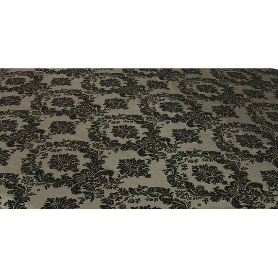 15 Pack Flocked Taffeta Damask 12" x 108" Top Table Runner 16 COLORS Wedding", (Color: Charcoal / Black)