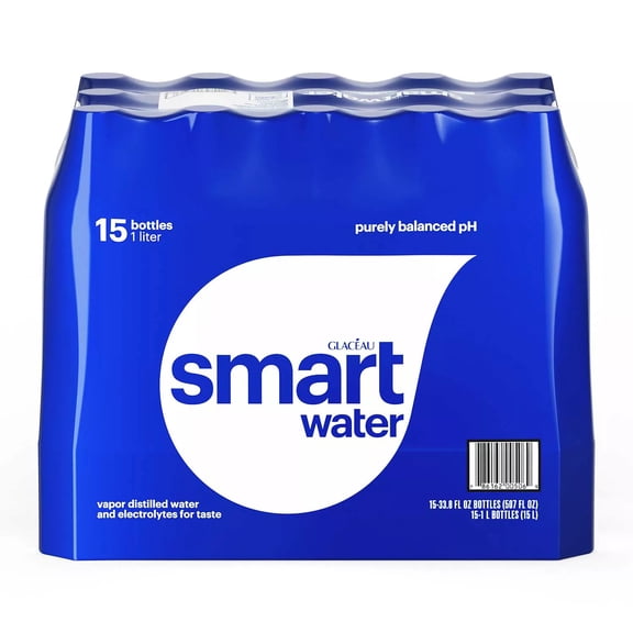 15 Pack Glaceau SmartWater (1 L)