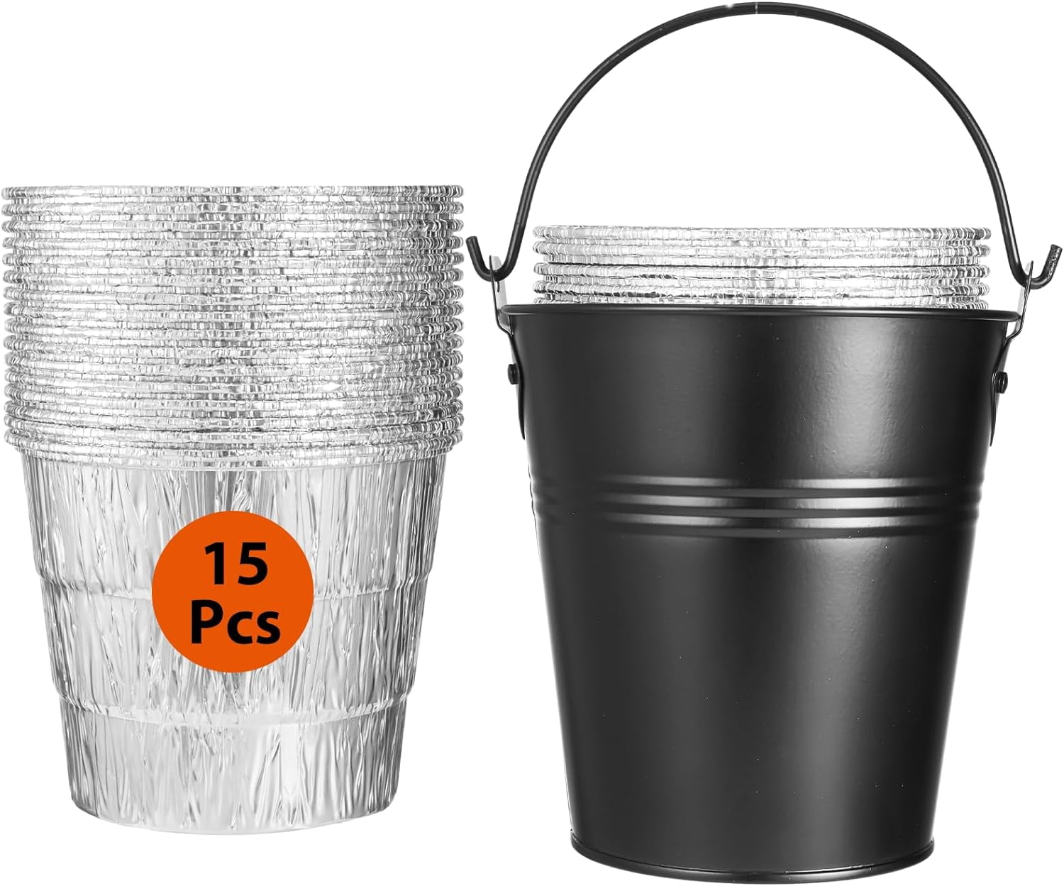 15 Pack Grease Bucket Liners \u0026 Drip Grease Bucket HDW152 for Traeger ...