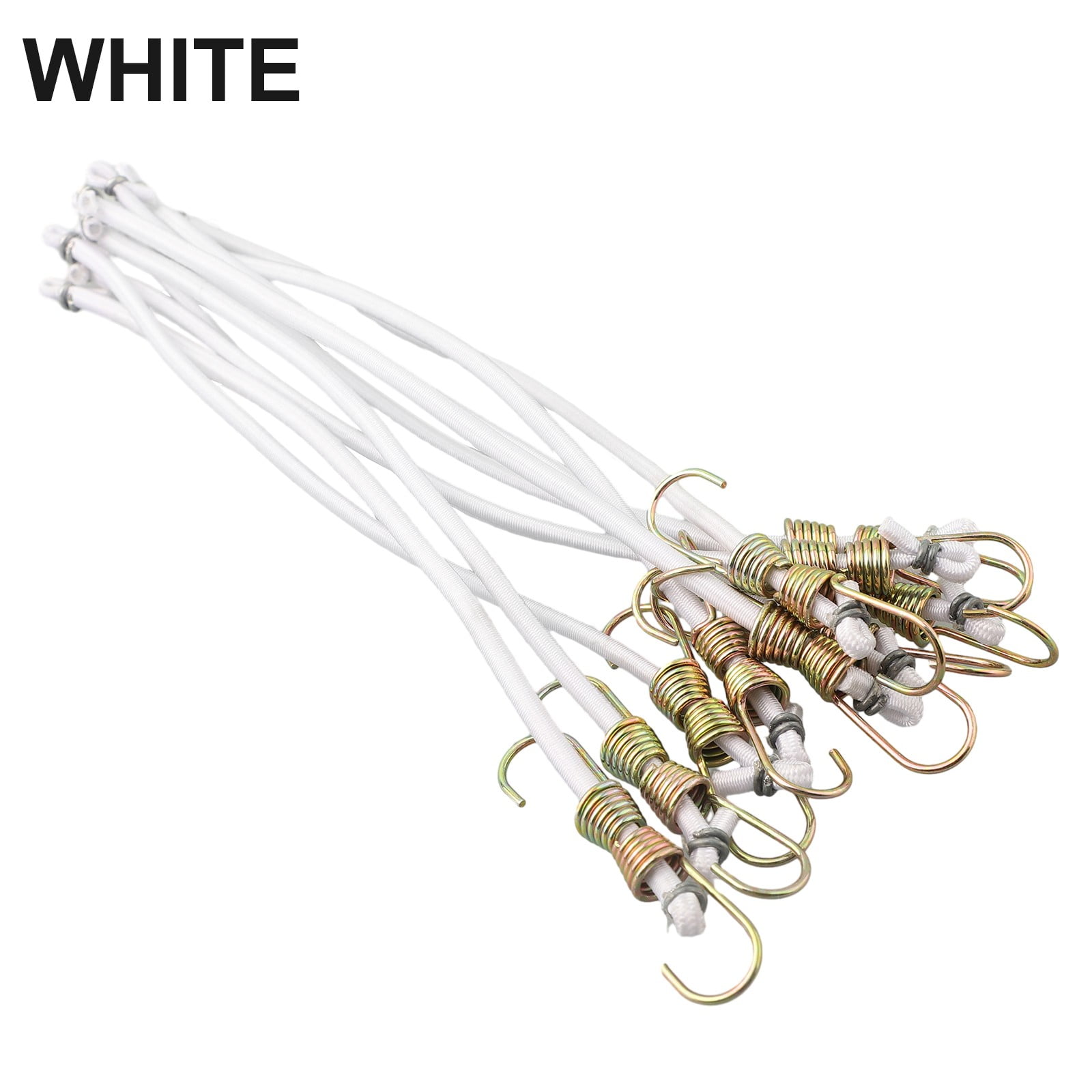 15Pack HeavyDuty Bungee Cords with Hooks 12inch Elastic Straps for Outdoor, Camping, Luggage