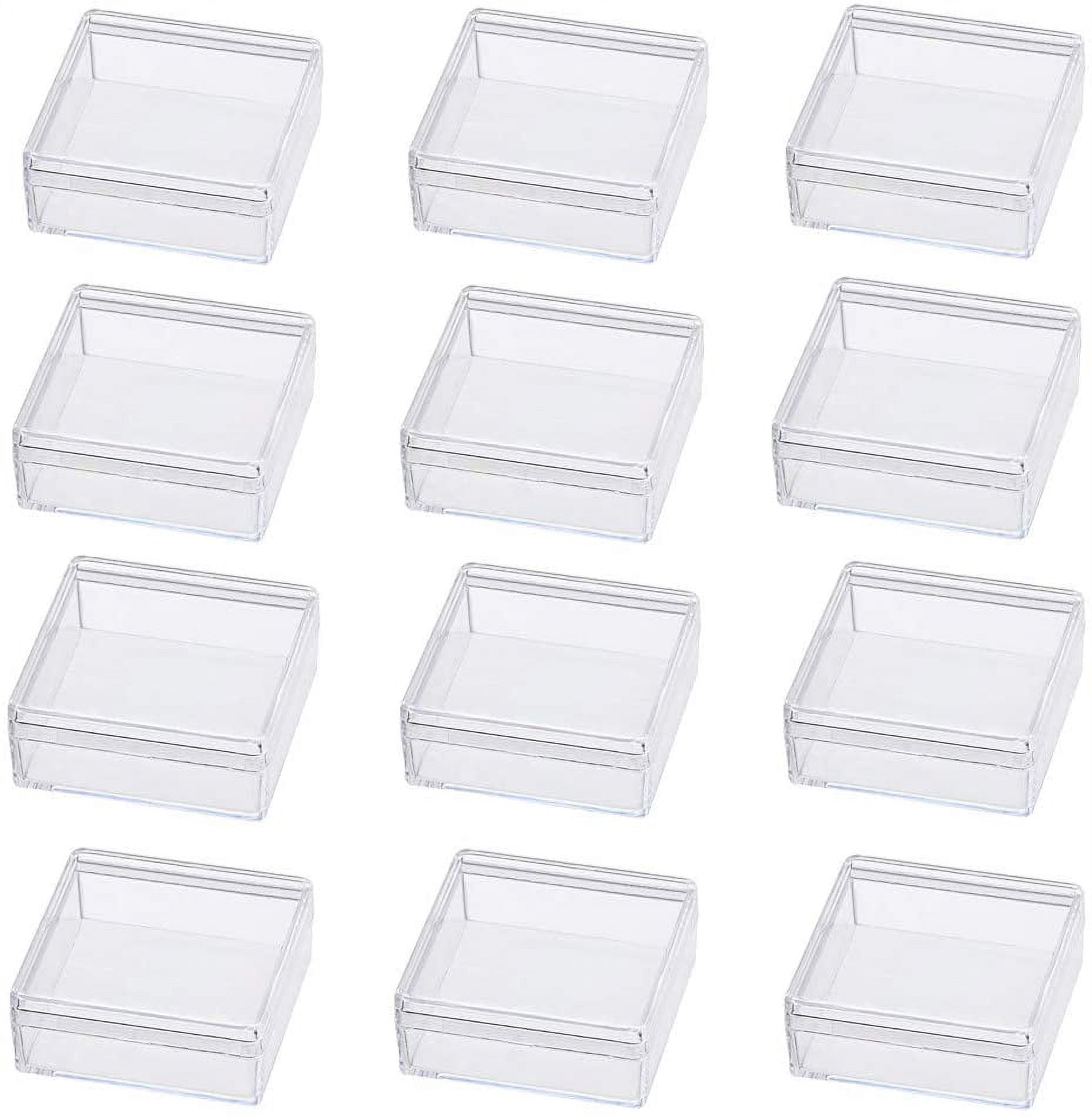 15 Pack High Transparency 1.95x1.95x0.8 Inch Plastic Storage Containers ...