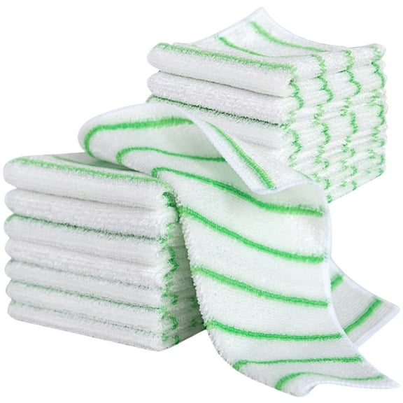15 Pack Microfiber Cleaning Cloth, Kitchen Towels for Dish Drying Washing, Absorbent Streak Free Lint Free Rags for Cleaning, Reusable and Washable Towels - 12" x 12"