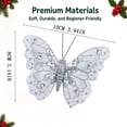 thumbnail image 1 of 15-Pack Light Gray Butterfly Christmas Ornaments, Glitter PVC Hanging Decor with Rhinestones for Tree Wreath and Holiday Craft, 15PCS (Light Gray), 1 of 5