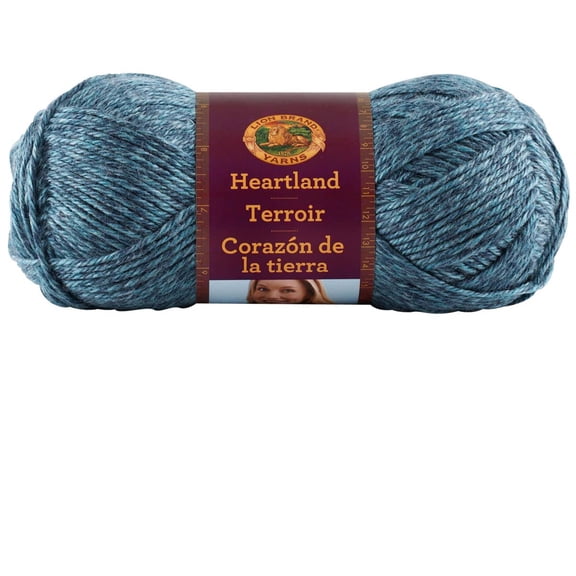 Lion Brand Heartland Yarn - Yarn for Knitting, Crochet, Weaving, Arts & Crafts - Glacier Bay, Bulk 15 Pack