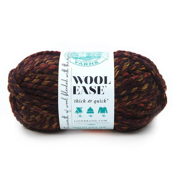 Lion Brand Wool-Ease Thick & Quick Variegated Yarn, 15 Pack
